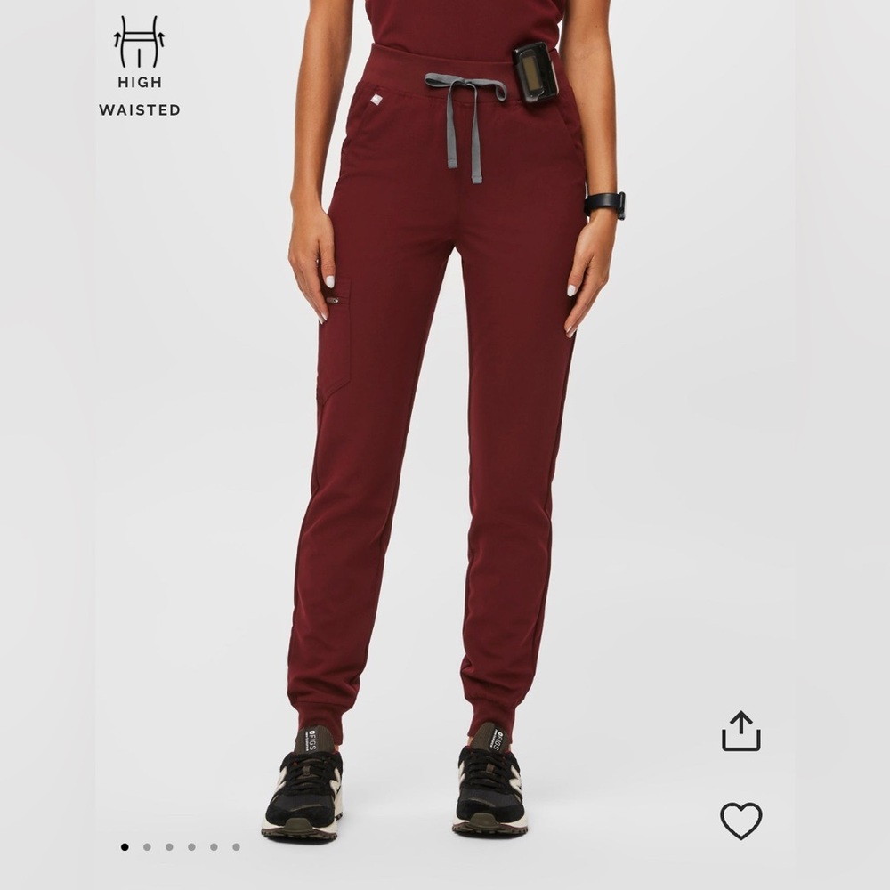 Figs Zamora joggers, size S tall, color burgundy, like new
